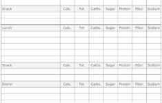Daily Nutrition Household Log Example SmartDraw Food Log Food