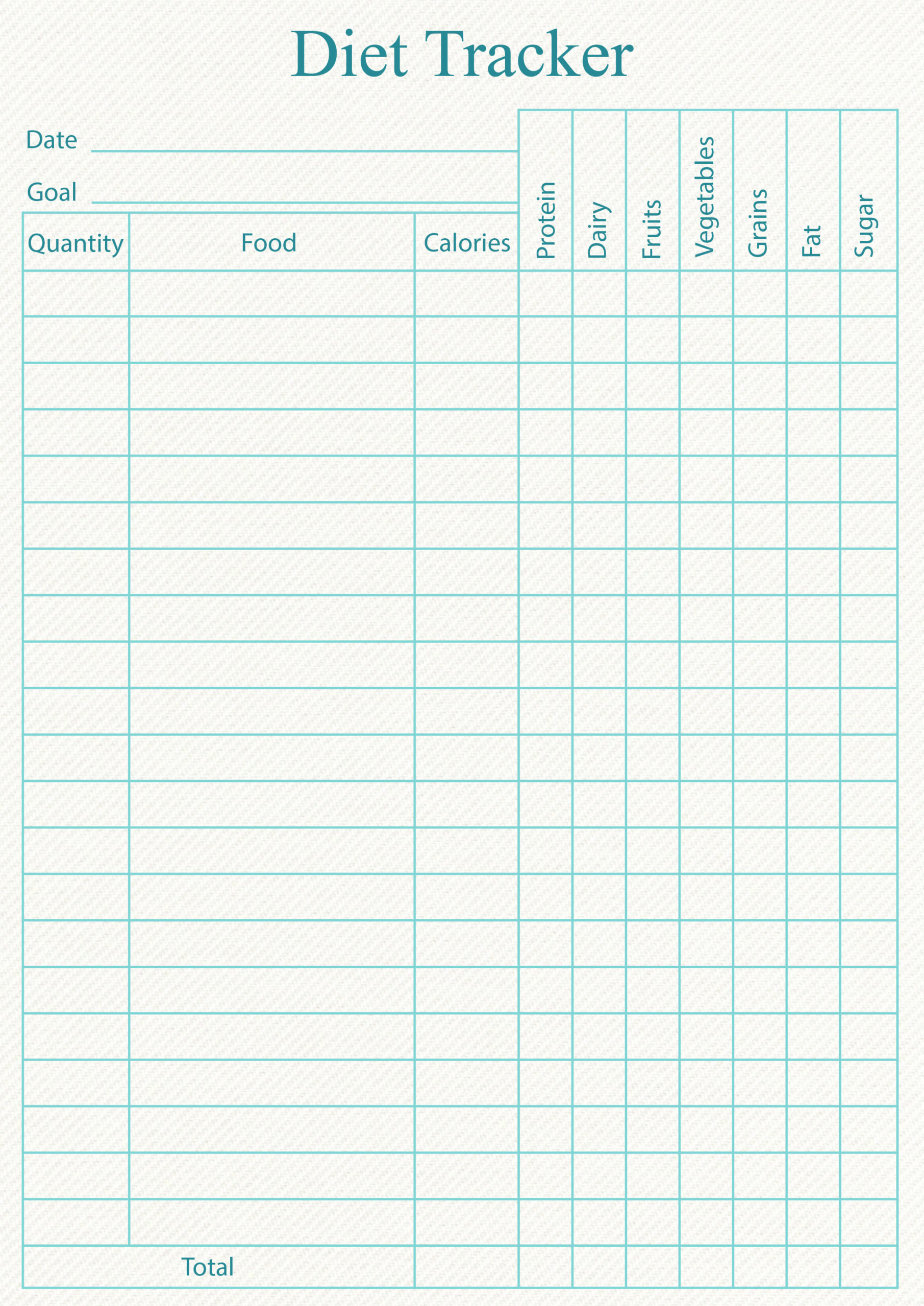 Protein Powder Printable Food Tracker Printable List Of Protein Foods