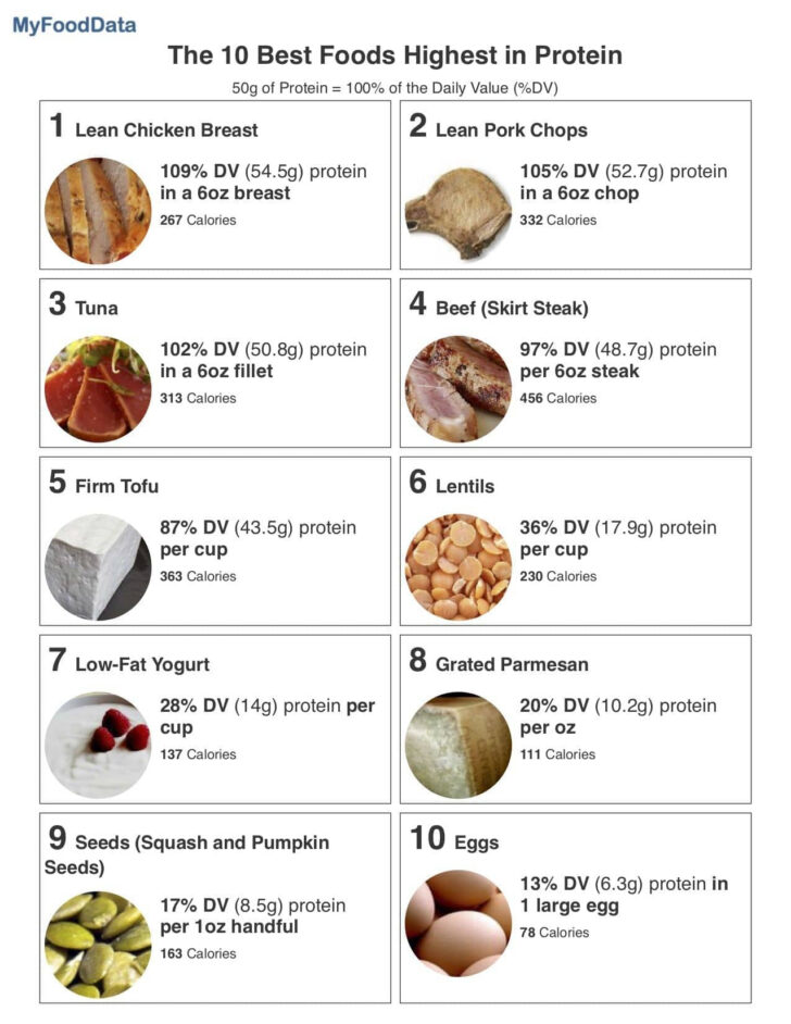 Protein Foods List Printable